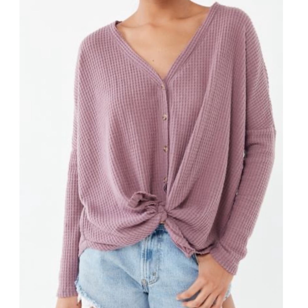 Urban Outfitters Mauve Button-Down Blouse